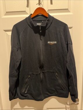 Amazon Black Fleece Full-Zip Jacket with Logo